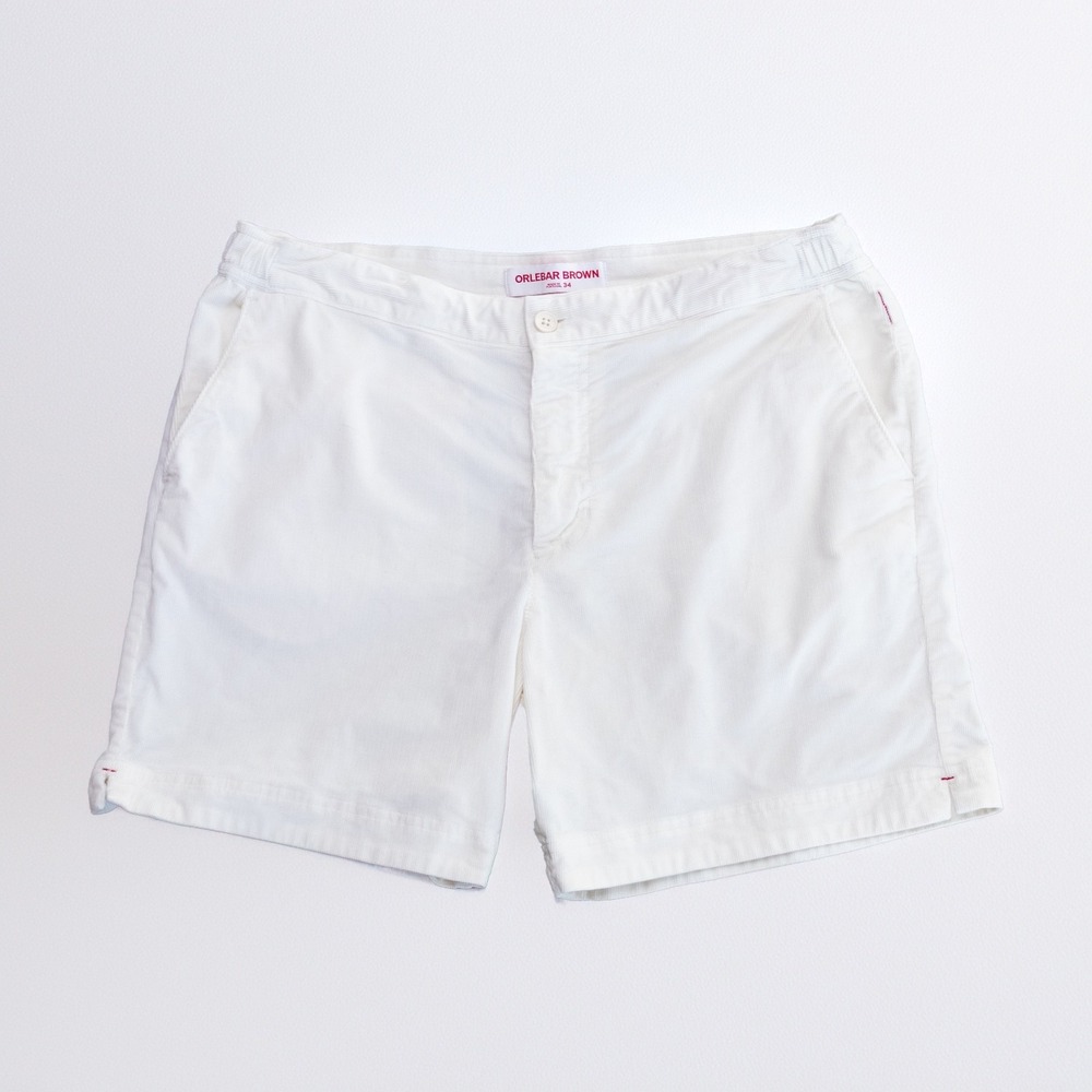 ORLEBAR BROWN Men's White Velvet Tailored‎ Shorts – Size 34 – Made in Portugal